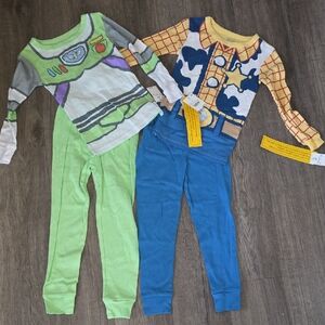 Disney Buzz And Woody 2 Pajama Sets 5T New With Tags